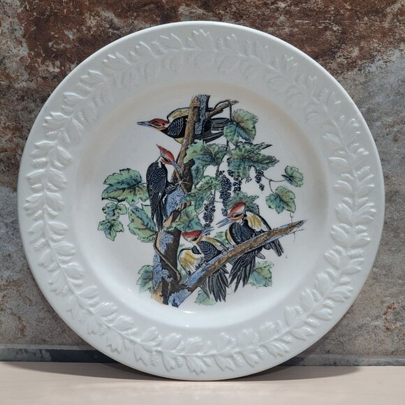 Vintage Adams England Audubon Birds of America Pileated Woodpecker Decorative Pl - Picture 1 of 11